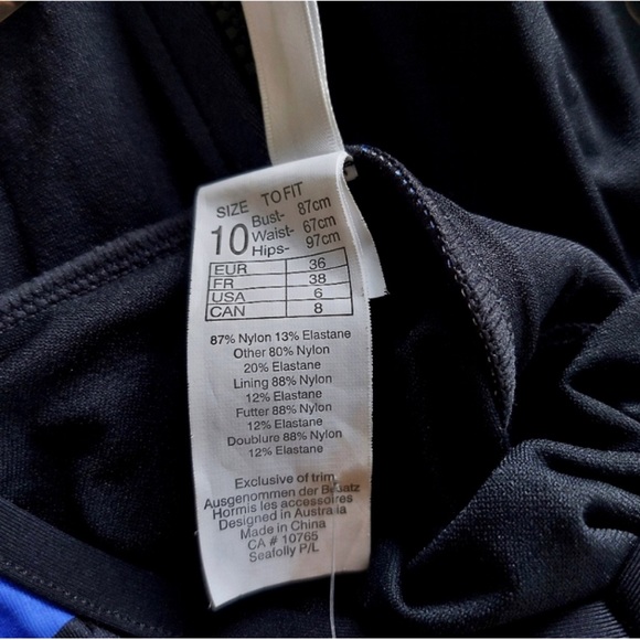 Seafolly Fastlane Scuba One Piece Swimsuit in Blue Ray - Picture 6 of 6